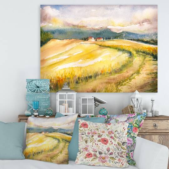 Designart - Golden Fields of Tuscany Italy